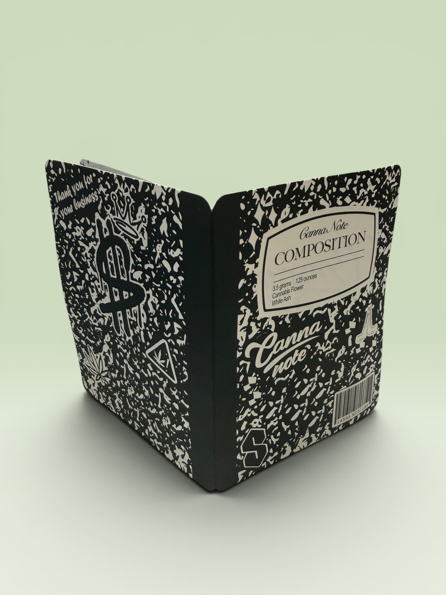 COMPOSITION BLACK NOTEBOOK 3.5 MYLAR PACKAGING