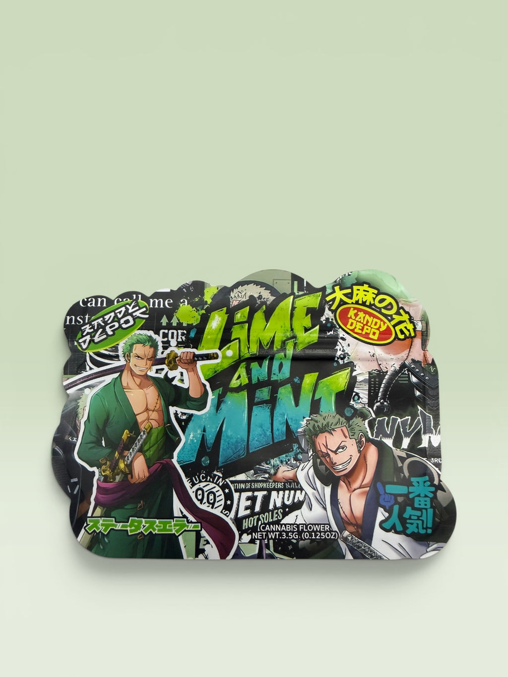 LIME AND MINT 3.5 HOLOGRAPHIC BAGS