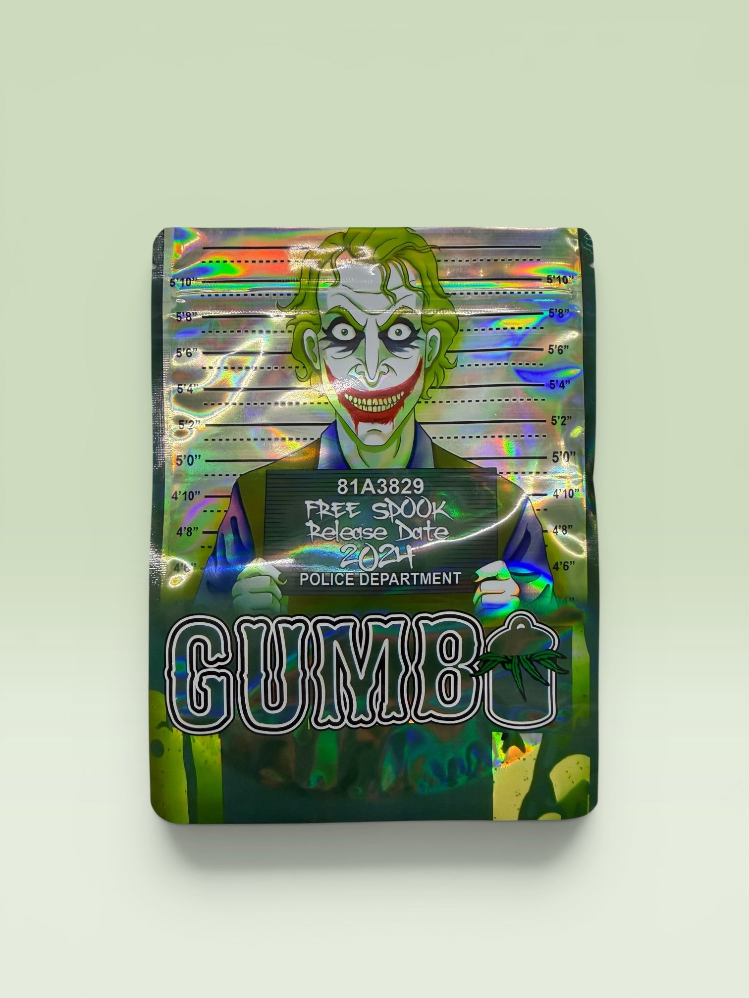 JOKER GUMBO 28G HOLOGRAPHIC MYLAR BAGS