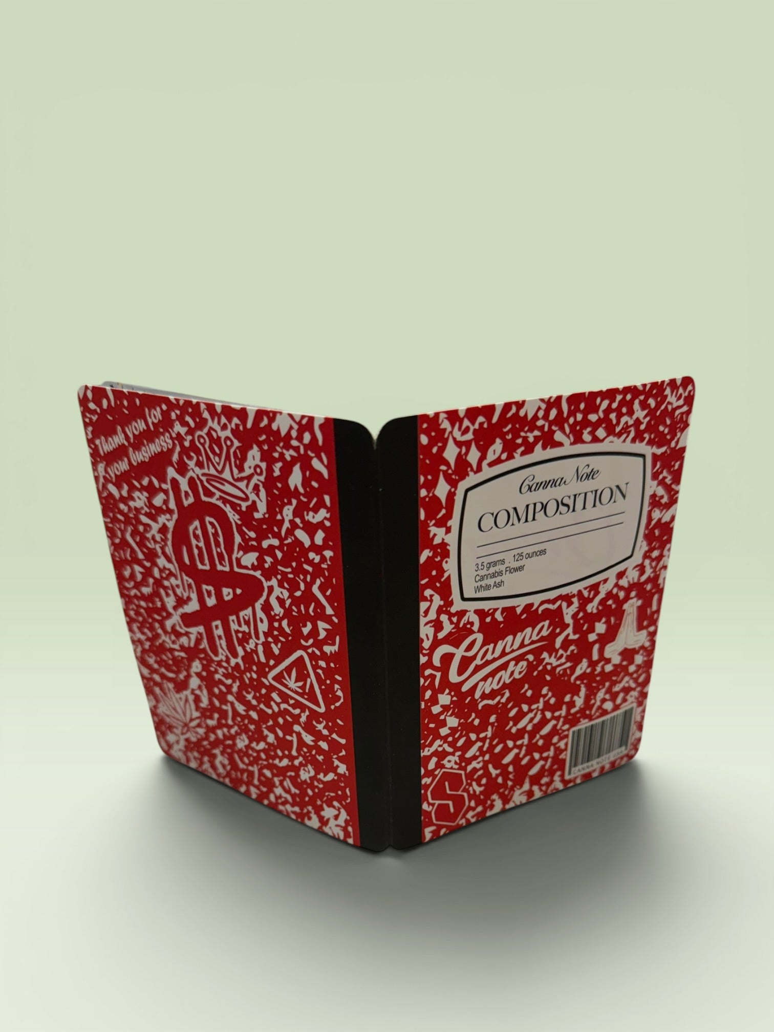 COMPOSITION RED NOTEBOOK 3.5 MYLAR PACKAGING