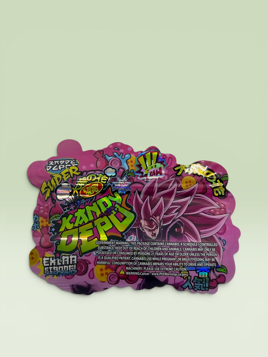 GOKU SUPER CHERRY BUBBLE GUM 3.5 HOLOGRAPHIC BAGS