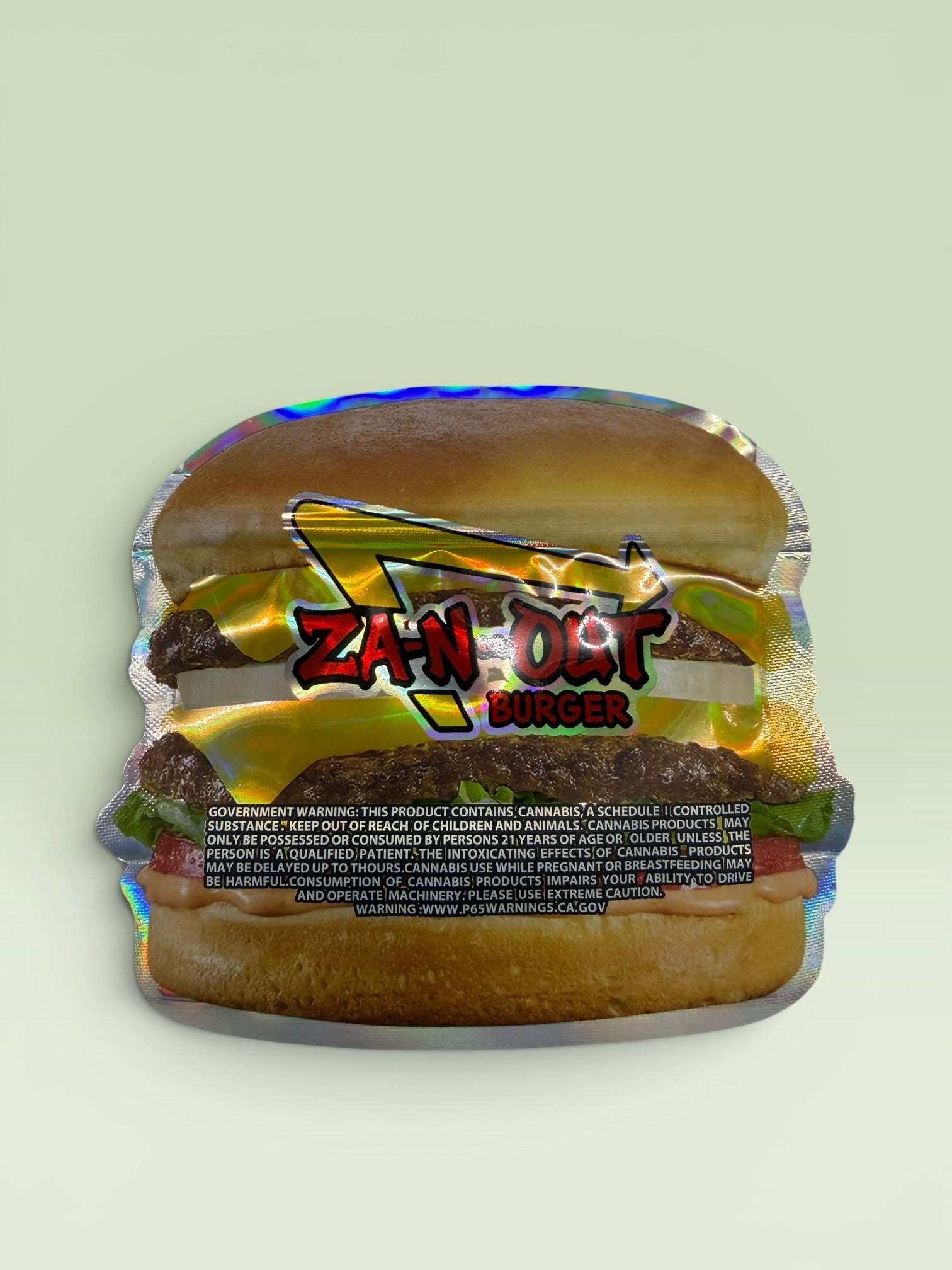 ZA N OUT BURGER 3.5 MYLAR BAGS